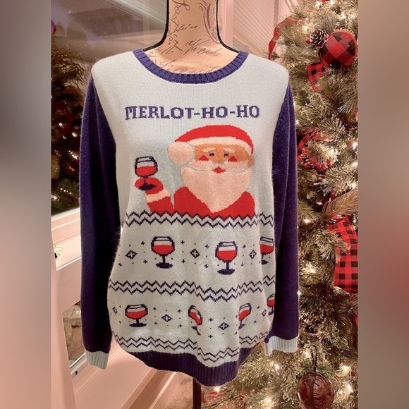 Funny or Ugly Christmas Sweater, fits like oversized women’s M - Picture 2 of 4